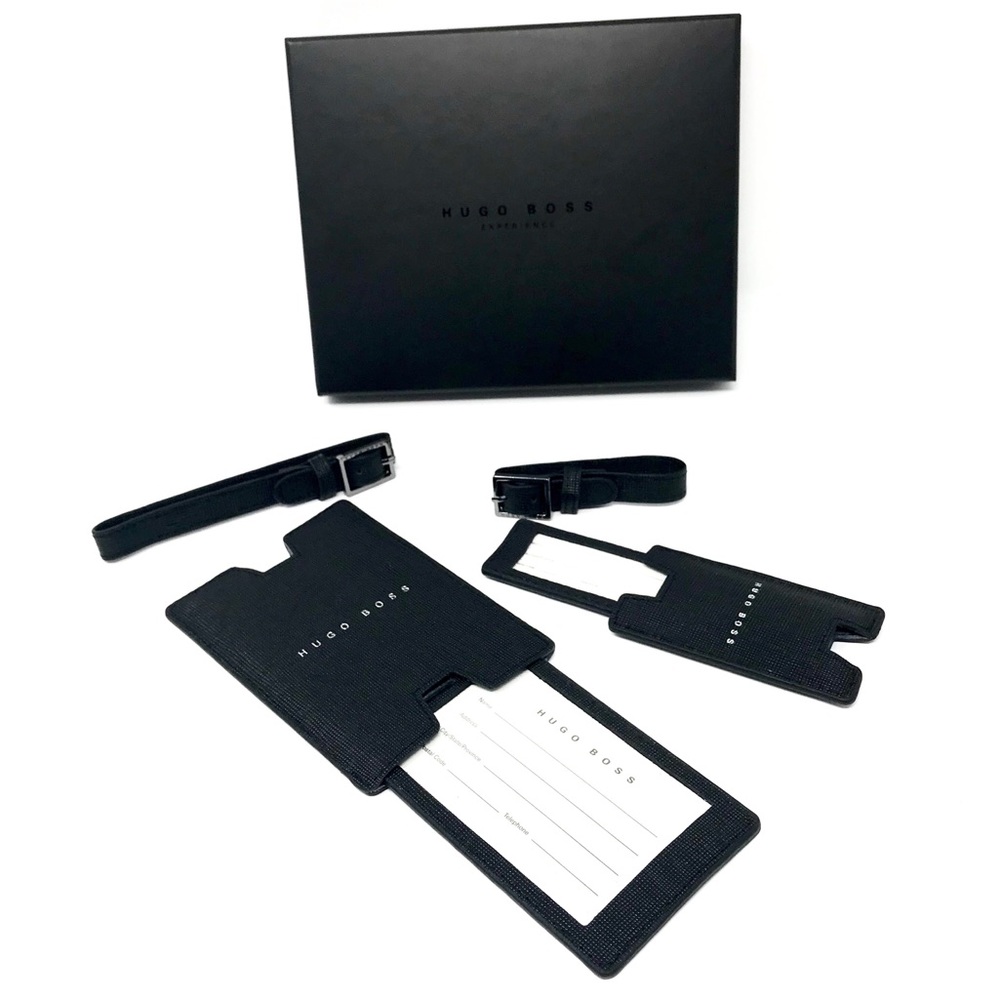 Brand New Hugo Boss Leather Luggage Tag Gift Set - Picture 2 of 6